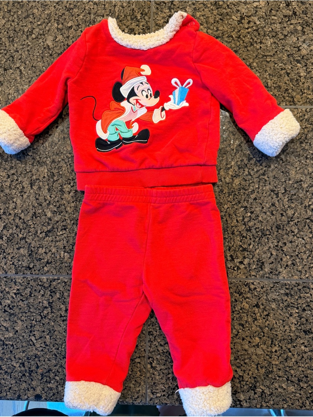 Disney Red Mickey Mouse Sherpa-Trim Holiday Set